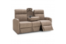 Qualitex Concord RV Double Recliner Sofa, Ultimate Leather, Powered Headrest, Power Recline, Desert Taupe