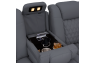 Qualitex Monument RV Double Recliner Sofa, Ultimate Leather, Power Recline, Graphite