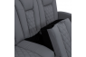Qualitex Monument RV Double Recliner Sofa, Ultimate Leather, Power Recline, Graphite