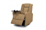Qualitex Monument RV Swivel Recliner, Ultimate Leather, Powered Headrest, Power Recline, Fawn