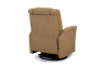 Qualitex Monument RV Swivel Recliner, Ultimate Leather, Powered Headrest, Power Recline, Fawn