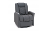 Qualitex Monument RV Swivel Recliner, Ultimate Leather, Powered Headrest, Power Recline, Graphite