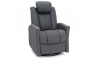Qualitex Monument RV Swivel Recliner, Ultimate Leather, Powered Headrest, Power Recline, Graphite