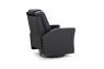 Qualitex Monument RV Swivel Recliner, Ultimate Leather, Powered Headrest, Power Recline, Midnight Black
