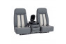 Qualitex Nautilus 40-20-40 Truck Bench Seat, Fold-Forward & Recline Backs, Flip-Up Center Console w/ Storage, Fabric, Vinyl, or Leather, 20+ Colors
