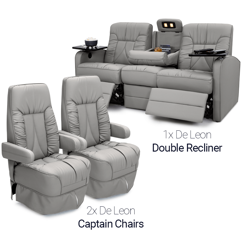 Qualitex Chariot 3-Piece RV Package, Double Power Recliner