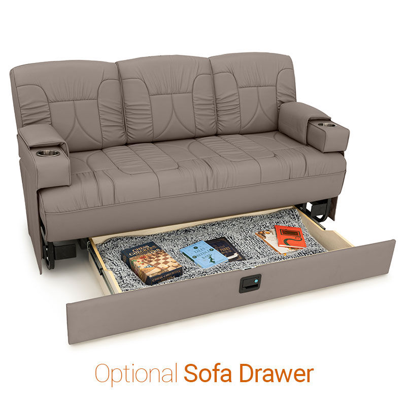 Qualitex De Leon SL RV Sofa Bed, Ultimate Leather | Shop4Seats