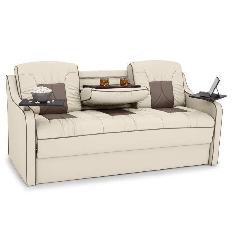 Qualitex De Leon Cosnole DX RV Sofa Bed, Two Tone, RV Furniture