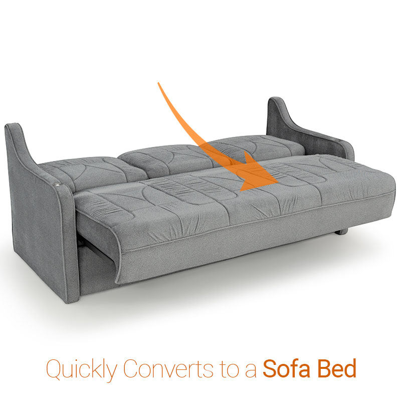 Qualitex De Leon Console DX RV Sofa Bed, Fabric RV Furniture