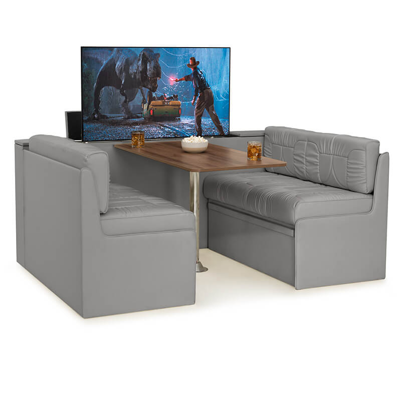 Qualitex De Leon TV Lift RV Dinette Bed, Ultimate Leather | Shop4Seats