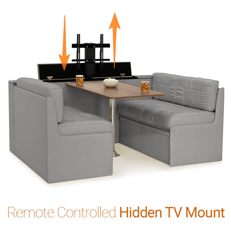 Qualitex De Leon TV Lift RV Dinette Bed, Ultimate Leather | Shop4Seats