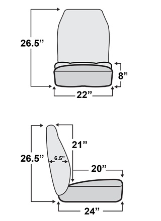 Qualitex American Classic Low Back 40-20-40 Truck Bench SEATS