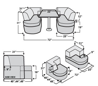 Qualitex Bedford RV Dinette Set