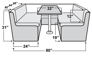 Qualitex Livingston Rv Dinette Booth Rv Furniture Shop4seats Com